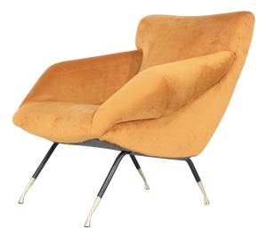 Fabric Armchairs, Italy, 1960s, Set of 2