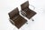 Brown Set of 4 Eames Herman Miller Office Chairs, Brown Leather Thin Pad Aluminum Group For Sale - Image 8 of 18