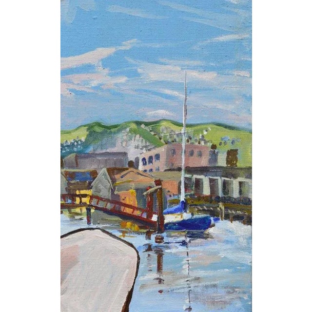 American 1970s "Nude Study in Sausalito" Figurative Oil Painting For Sale - Image 3 of 4