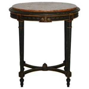 Louis XVI French Oval Marble-Top Table