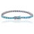 Not Yet Made - Made To Order Handcrafted Vibrant Oval Cut 7.28 Ct Blue Turquoise Tennis Bracelet - December Birthstone Gift For Sale - Image 5 of 12