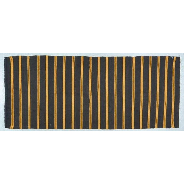 1970s 1970s Vintage Turkish Anatolian Hand Woven Flatweave/Kilim With Soft Texture,2'10"X7' For Sale - Image 5 of 5