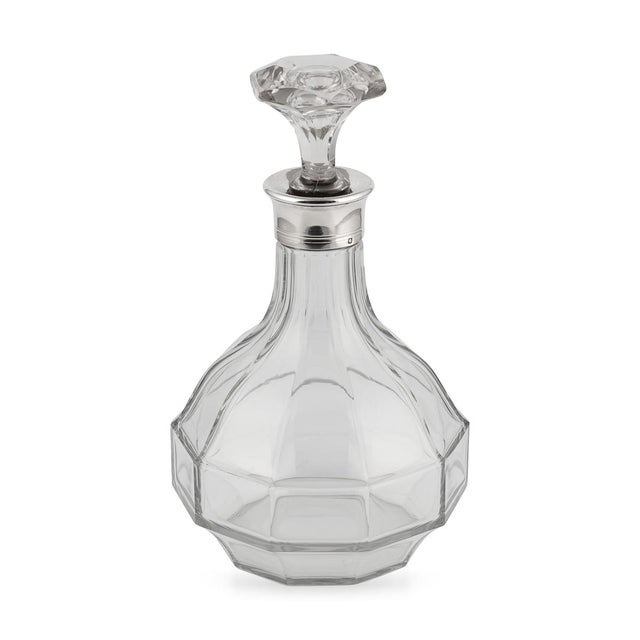French Silver & Cut Glass Decanter For Sale - Image 14 of 14