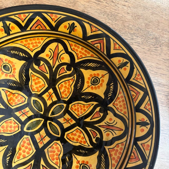 Late 20th Century Late 20th Century Large Moroccan Handcrafted Ceramic Bowl For Sale - Image 5 of 7