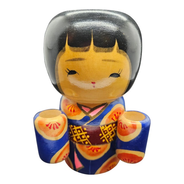 Vintage Kokeshi Doll Torao Hosaka Award-Winning Girl in Kimono For Sale