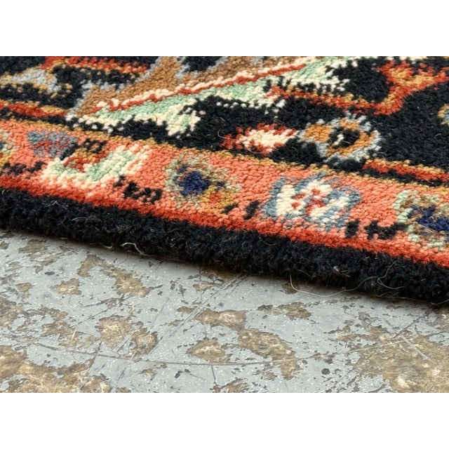 4ft 1in × 12ft 8in Hand Knotted Heriz Style Wool Runner Rug For Sale - Image 4 of 12