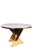Traditional Waterfall Dining Set With Marble Top & Black & Gold Chairs - Set of 7 For Sale - Image 3 of 8