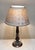 Vintage Table Lamp by Diga Colmore with Metal Base and Fabric Shade, 1990s For Sale - Image 3 of 11