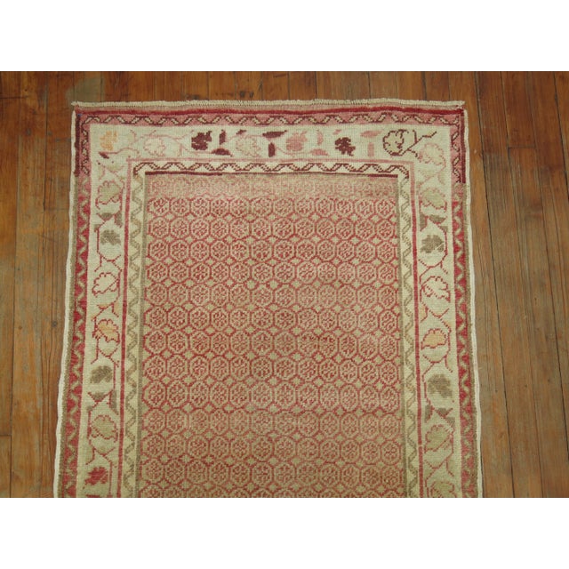 Mid-20th century tribal Turkish Anatolian runner in Pink tones. Measures: 2'9" x 9'3''.