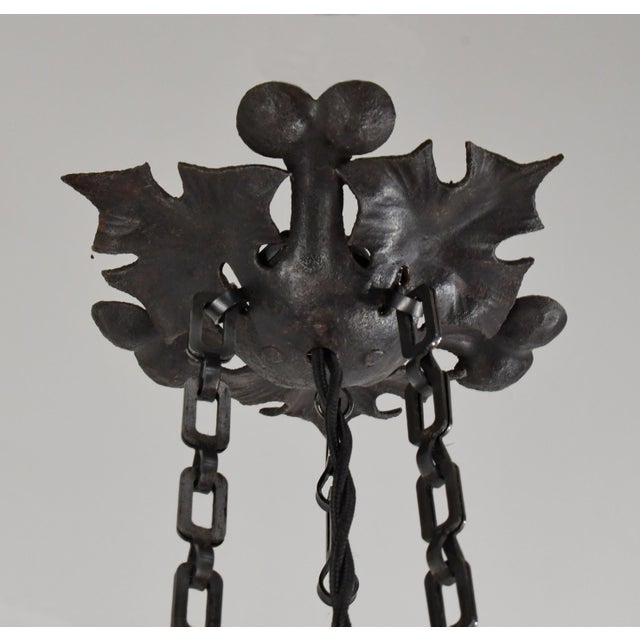 French Art Deco Pendant Light by Le Verre Francais Schneider - 1925 Cameo Lantern France For Sale - Image 13 of 15