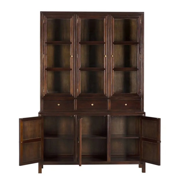 Noir NOIR Colonial Hutch, Hand Rubbed Brown For Sale - Image 4 of 9