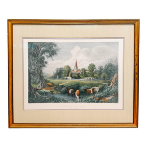 Late 19th Century Large Framed Vintage Stratford-on-Avon James Fairman Lithograph