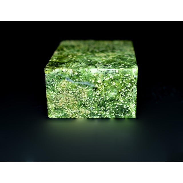 A refined snowflake serpentine box, expertly crafted in Italy and lined with luminous Carrara marble. The exterior stone...