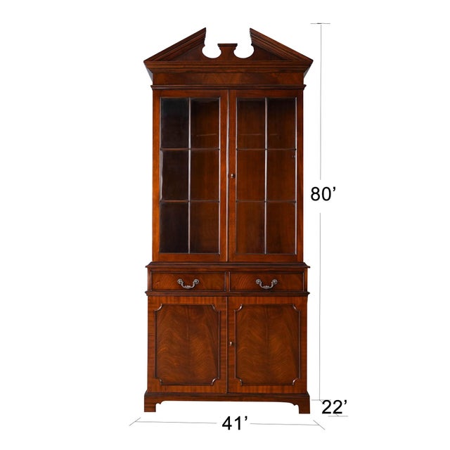 Ideal for narrower spaces this Two Door Mahogany China Closet by Niagara Furniture can fit when our larger cabinets cannot...