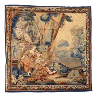 Vintage French Aubusson Tapestry, 1940s For Sale