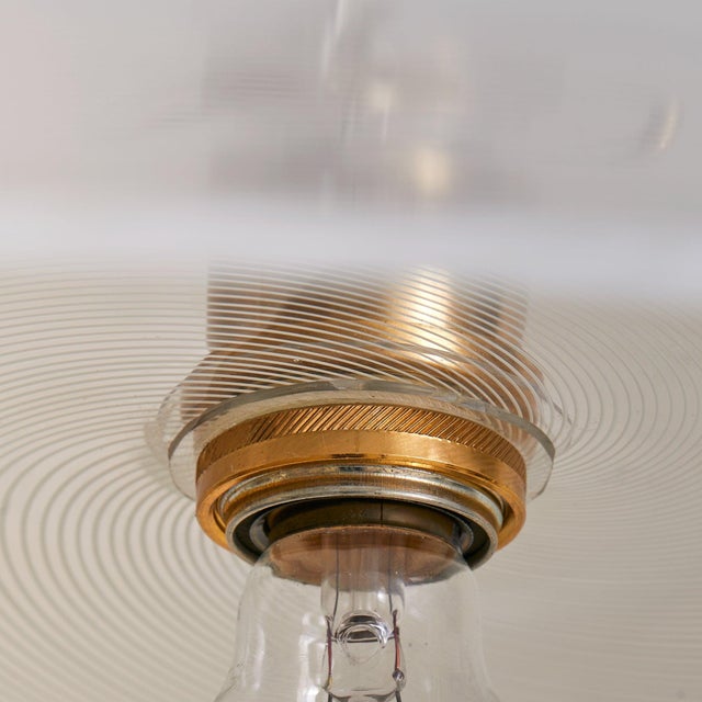 Silver 1970s Italian Reticello Murano Glass Pendant For Sale - Image 8 of 9