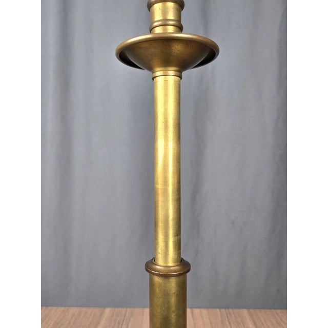 Metal 1990s Ethan Allen Adjustable "Telescope" Brass Table Lamp For Sale - Image 7 of 13