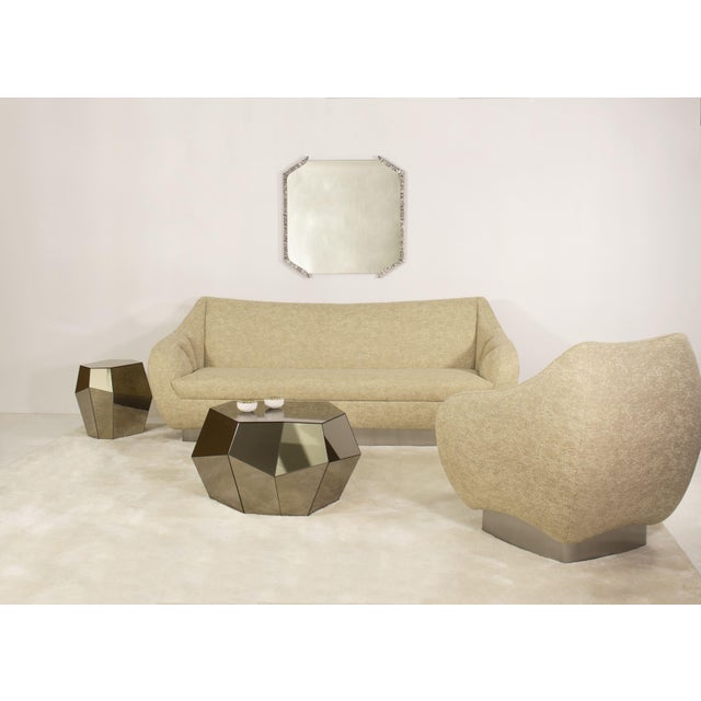 Three Rocks High Side Table in Bronze Mirror from Insidherland For Sale - Image 11 of 15