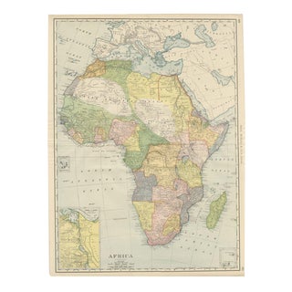 Antique Map of Africa with Colonial Partition by Ran McNally, 1899 For Sale