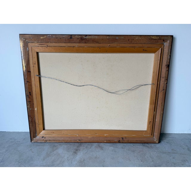 1970s Vintage Rural Autumn Landscape Oil on Canvas Painting – Wood Frame For Sale - Image 12 of 12