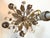 Early 20th Century Early 20th Century 5-Light Wooden Tole Chandelier With Porcelain Flowers For Sale - Image 5 of 6