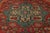 Red Vintage Bessarabian Kilim in Red With Blue Medallion Floral Pattern For Sale - Image 8 of 9