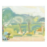 Evgenij Klenø, Park Scene, Oil on Canvas, Mid-20th Century For Sale