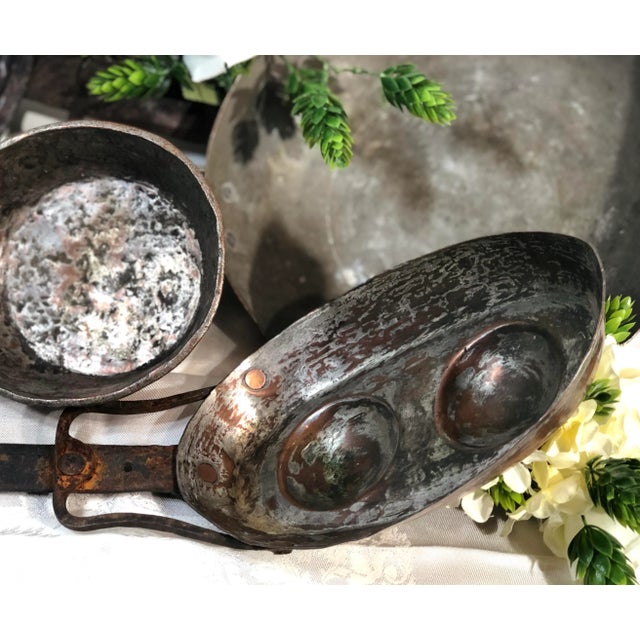 Copper Wall Hanging Antique Hand Crafted Cooking Utensils, Signed - Set of 4 For Sale - Image 11 of 13