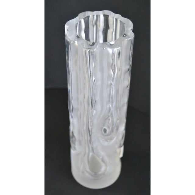 1960s Mid-Century Modern Tree Bark Crystal Vase by Kristall Krisla Italy For Sale In Miami - Image 6 of 12