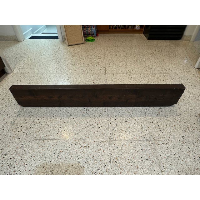 1970s Vintage Rustic Shelf or Mantle With Decorative Corbels For Sale - Image 5 of 8