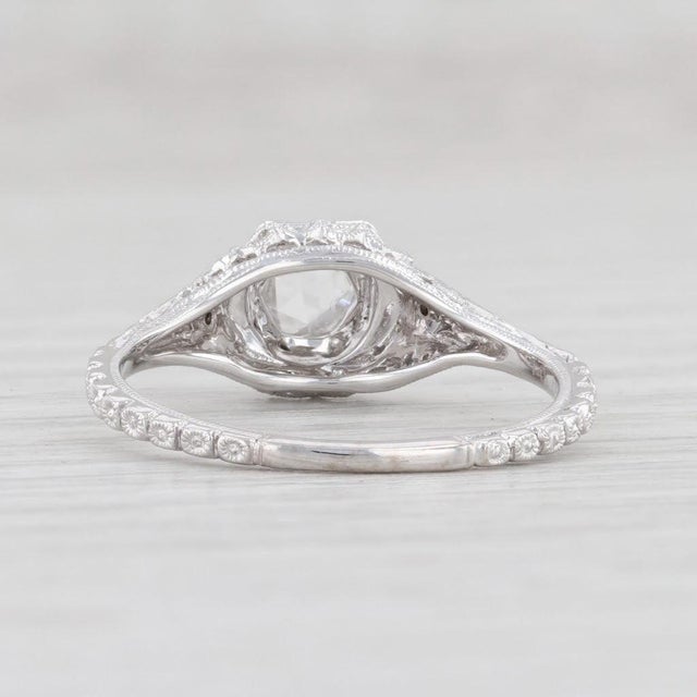 New Beverley K Diamond Engagement Ring 14k White Gold Size 6.75 Round Solitaire For Sale - Image 4 of 8