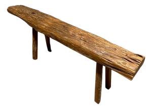 Andrianna Shamaris Teak Wood Log Style Bench