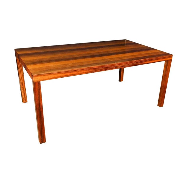 1960s Dyrlund of Denmark Mid Century Danish Parsons Tri-Wood Dining Table For Sale In Baltimore - Image 6 of 12
