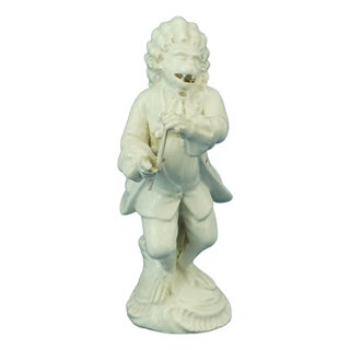 Rococo Ceramic Figurine of Monkey Player by Geminiano Cozzi, Italy, Late 1700s For Sale