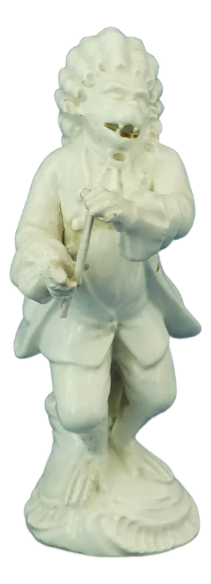 Rococo Ceramic Figurine of Monkey Player by Geminiano Cozzi, Italy, Late 1700s