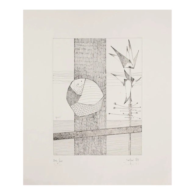 Rolando Persi, Composition, Etching, 1973 For Sale