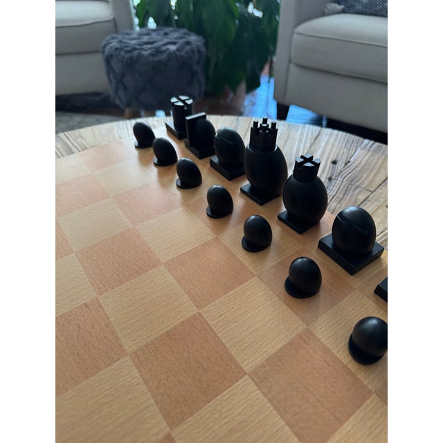 Wood Michael Graves 1990s Chess and Checkers Postmodern Set Maplewood Board Modern For Sale - Image 7 of 10