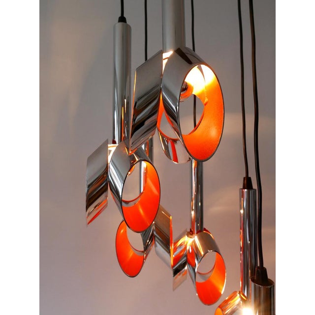 Mid-Century Modern 6-Armed Tulip Pendant Lamp from Raak, 1970s For Sale - Image 15 of 18