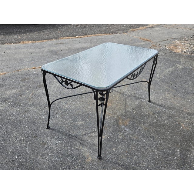Mid 20th Century Vintage Wrought Iron Outdoor Table For Sale - Image 5 of 7
