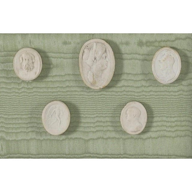 Antique Framed Plaster Grand Tour Intaglios, 19th Century, Set of 2 For Sale - Image 6 of 13