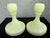 Vintage Fenton Orange Tree Blossom Custard Glass Candlesticks – Pair – Uv Reactive Vaseline Glass For Sale In Orlando - Image 6 of 10