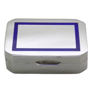 Vintage Italian Handmade Genuine Silver Florentine Rectangular Pill Snuff Trinket Box For Sale