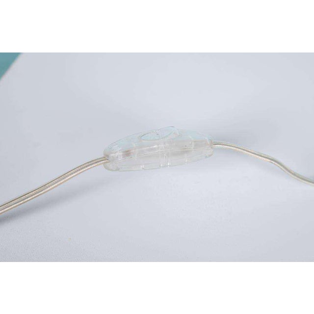 Minimalist Postmodern Glass Table Lamp with Pleated Shade For Sale - Image 10 of 18