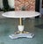 1950s Italian Neoclassical Hollywood Regency Marble Table Brass Swan Base For Sale - Image 5 of 5