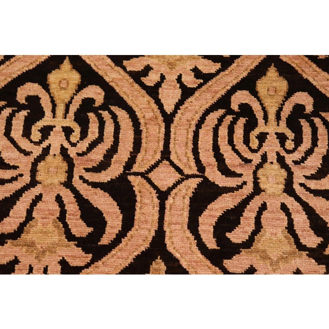 Shabby Chic Ziegler Black Tan Hand-Knotted Wool Rug - 8'0'' X 9'8'' For Sale - Image 4 of 8