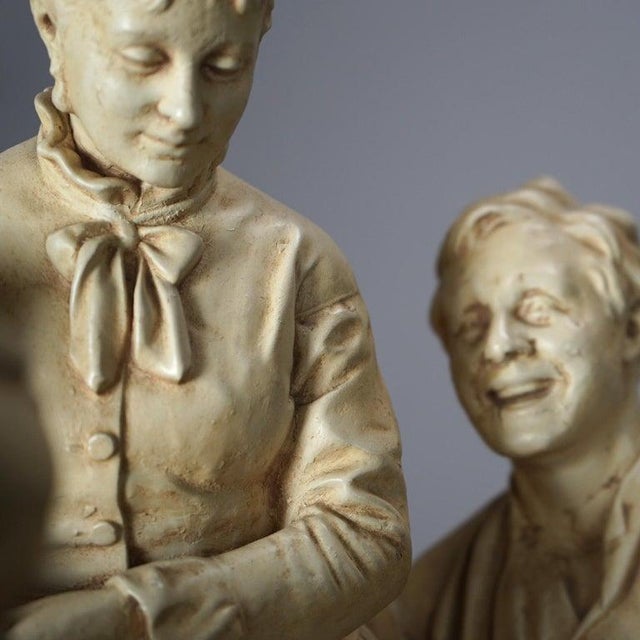 Antique John Rogers Sculptural Group "Checkers", 19th Century For Sale - Image 12 of 15