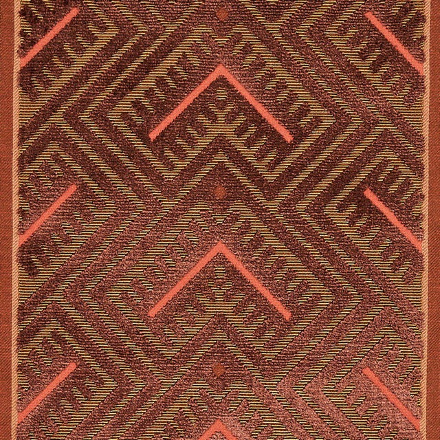 Boho Chic Sample - Schumacher Parvin Velvet Fabric in Copper For Sale - Image 3 of 5
