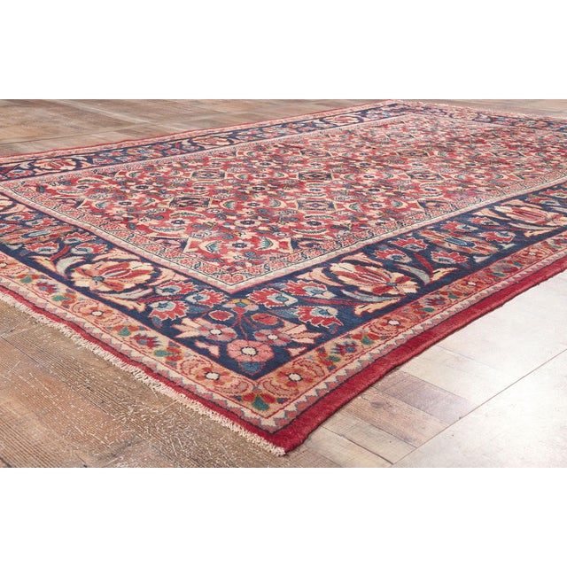 Textile Vintage Persian Mahal Rug - 06'06 X 09'09 For Sale - Image 7 of 9