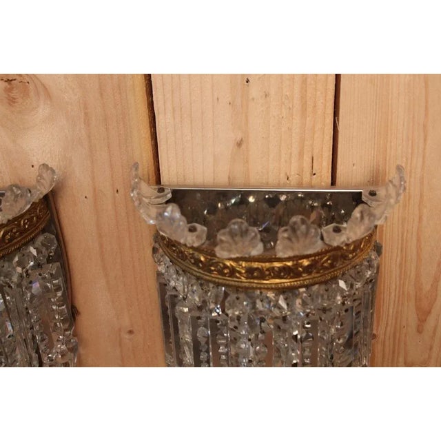 Baccarat Model Crinoline Sconces from Baccarat, 1950s, Set of 2 For Sale - Image 4 of 10