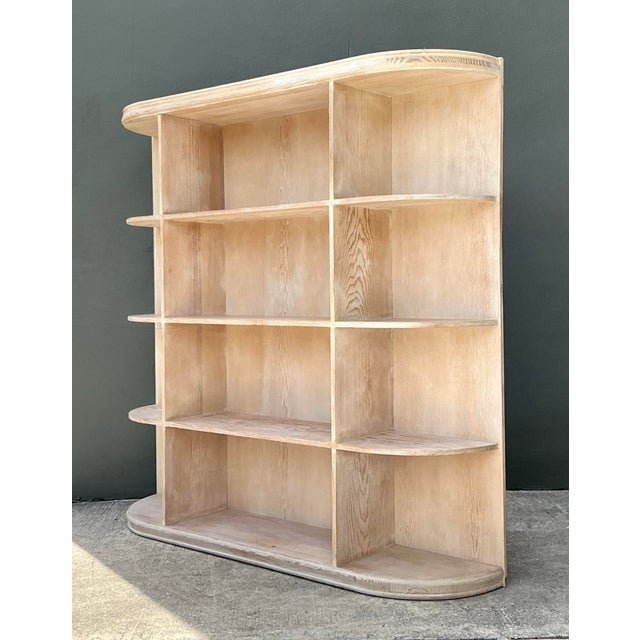 Wood Vintage Washed Wood Wide Etagere For Sale - Image 7 of 12